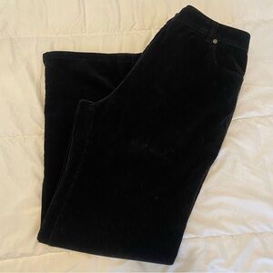 Black Women's Corduroy Pants - Classic Fit